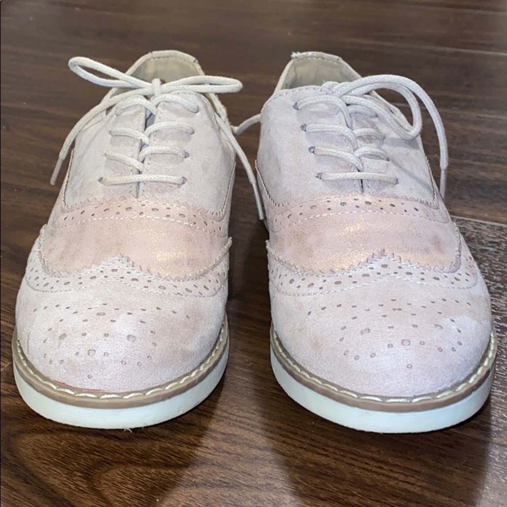 ROSE GOLD PINK SUEDE SHOES
